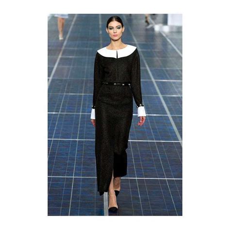 chanel black dress white collar|chanel dresses official site.